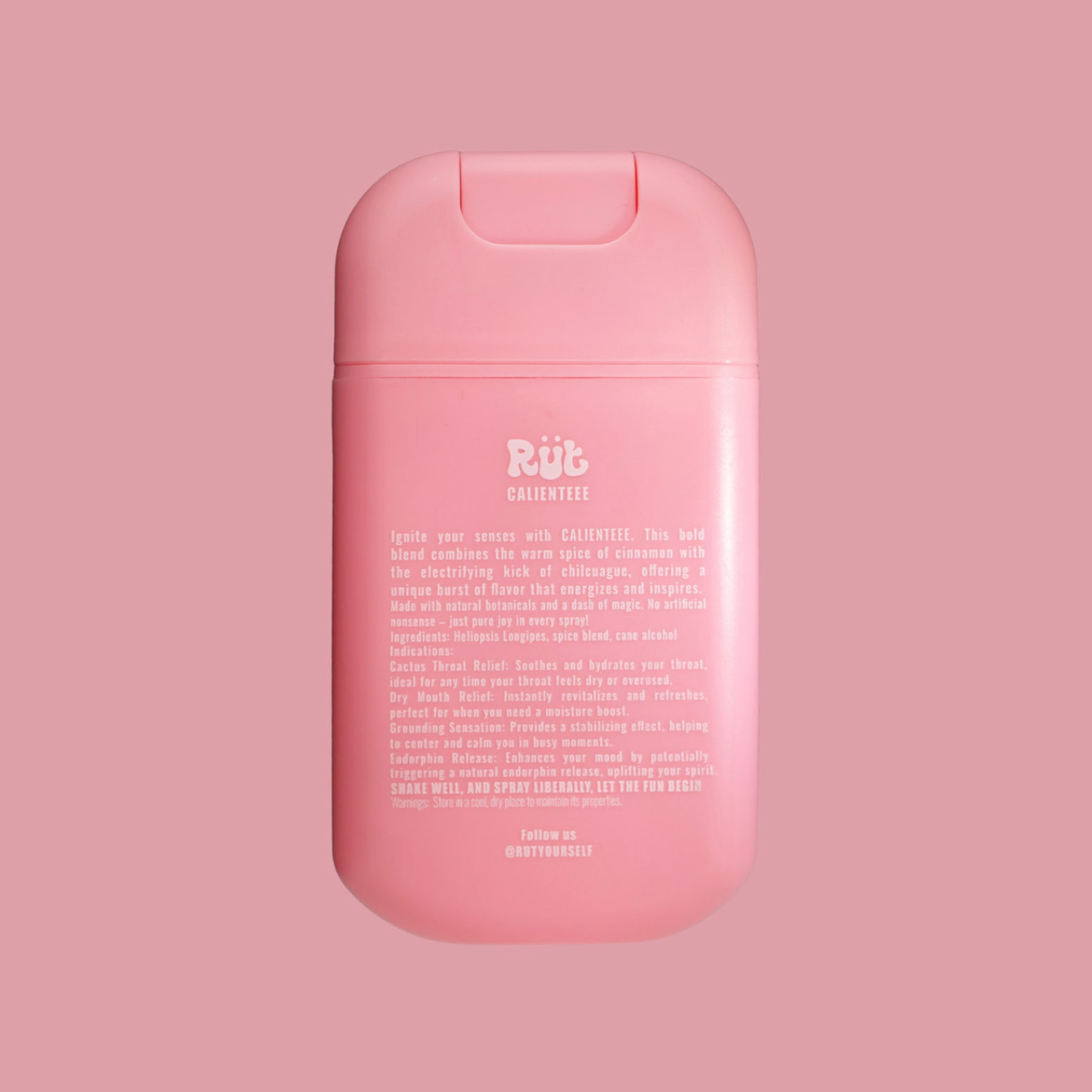 CALIENTEEE spray de chilcuague con canela 30ml reverso - RUT